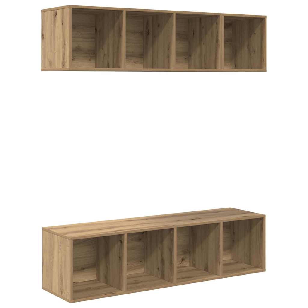 Ensemble meuble TV 3 pcs Chêne artisanal Bois d'ingénierie - XIOS
