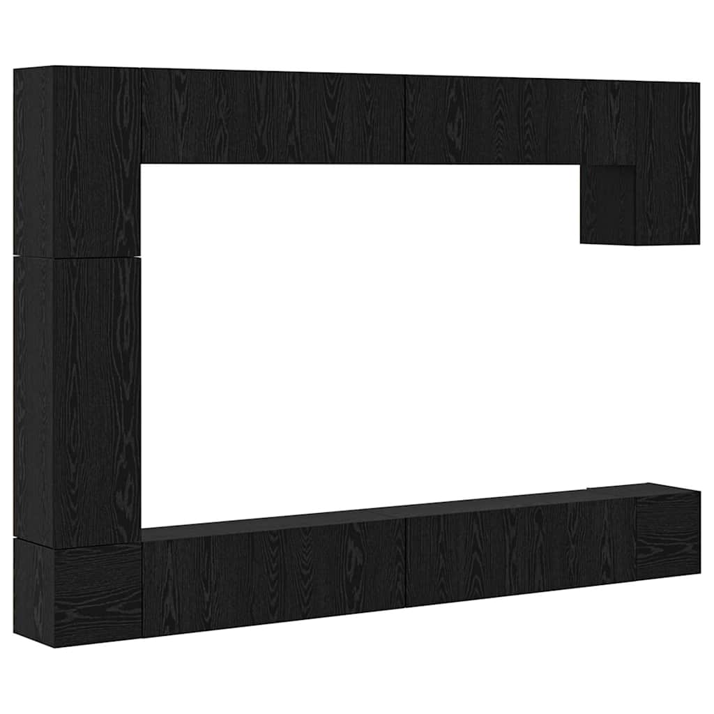 Ensemble meuble TV 9 pcs Chêne noir Bois d'ingénierie - XIOS