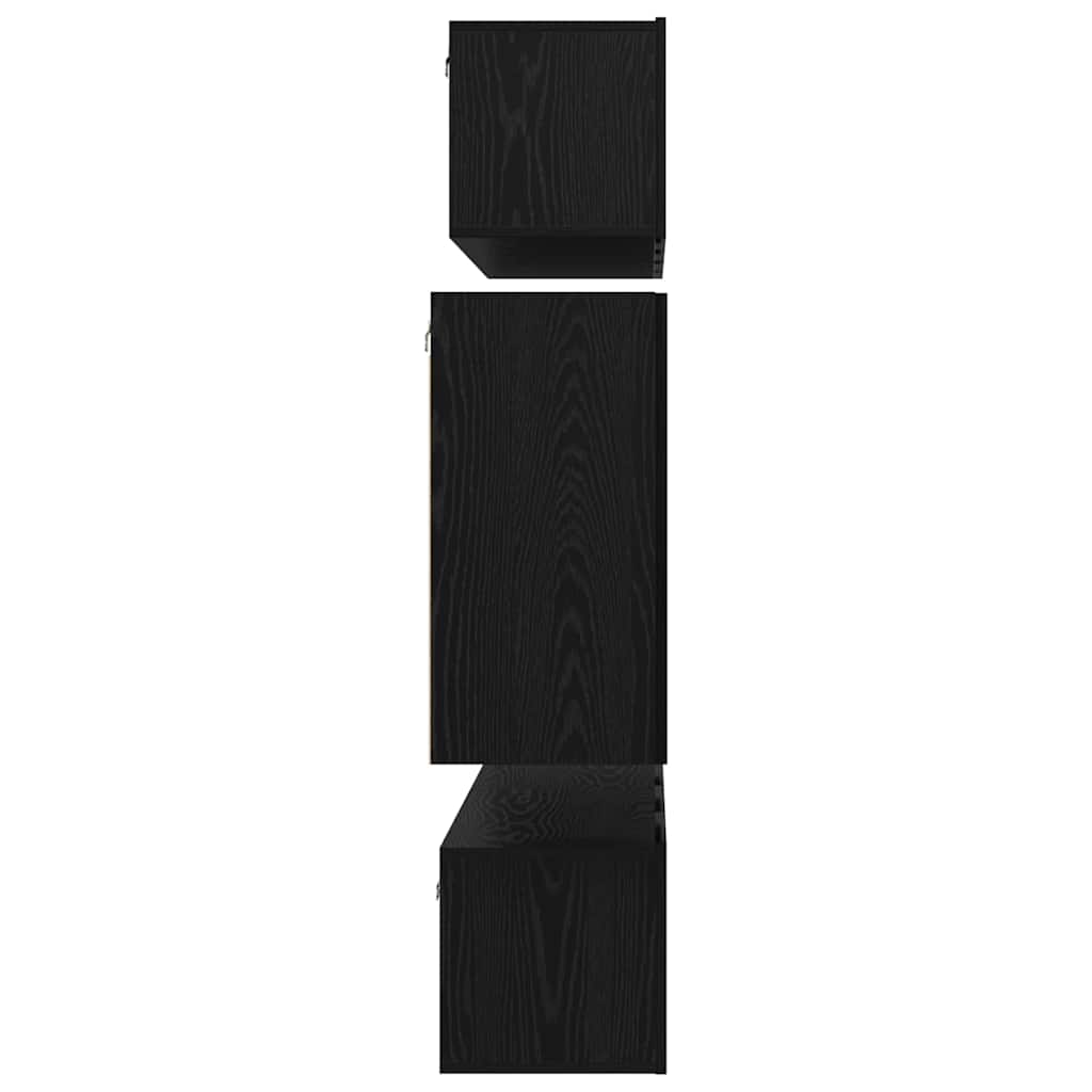 Ensemble meuble TV 6 pc Chêne noir Bois d'ingénierie