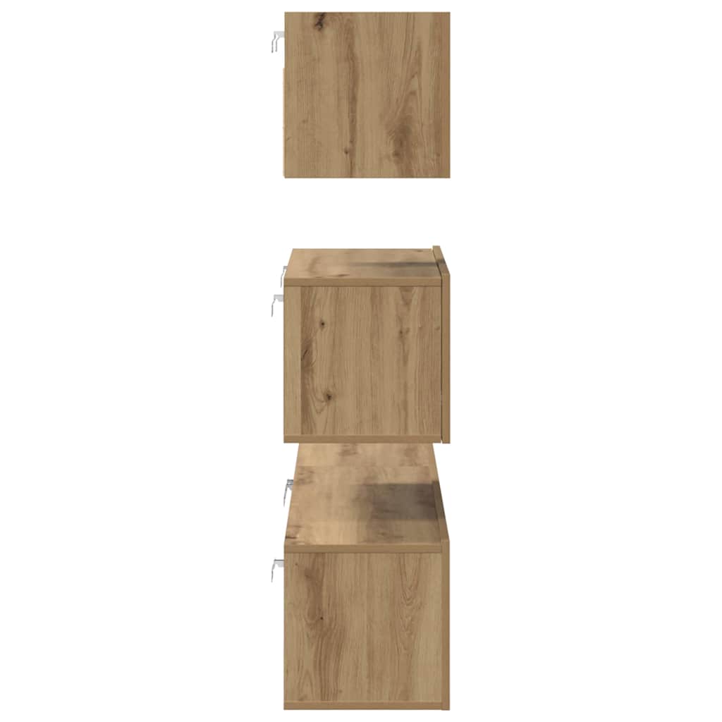 Ensemble meuble TV 4 pcs Chêne artisanal Bois d'ingénierie - XIOS