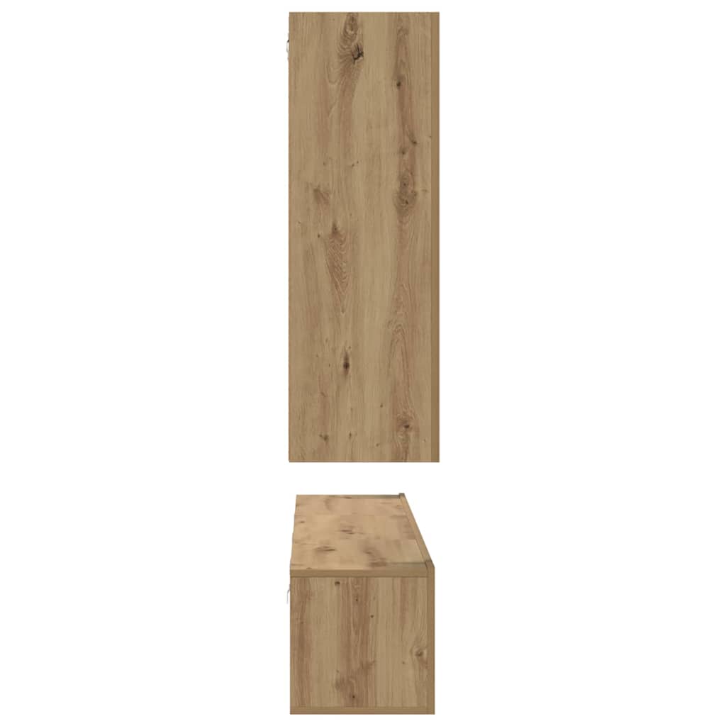 Ensemble meuble TV 5 pc Chêne artisanal Bois d'ingénierie