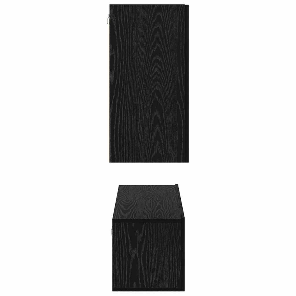 Ensemble meuble TV Chêne noir Bois d'ingénierie