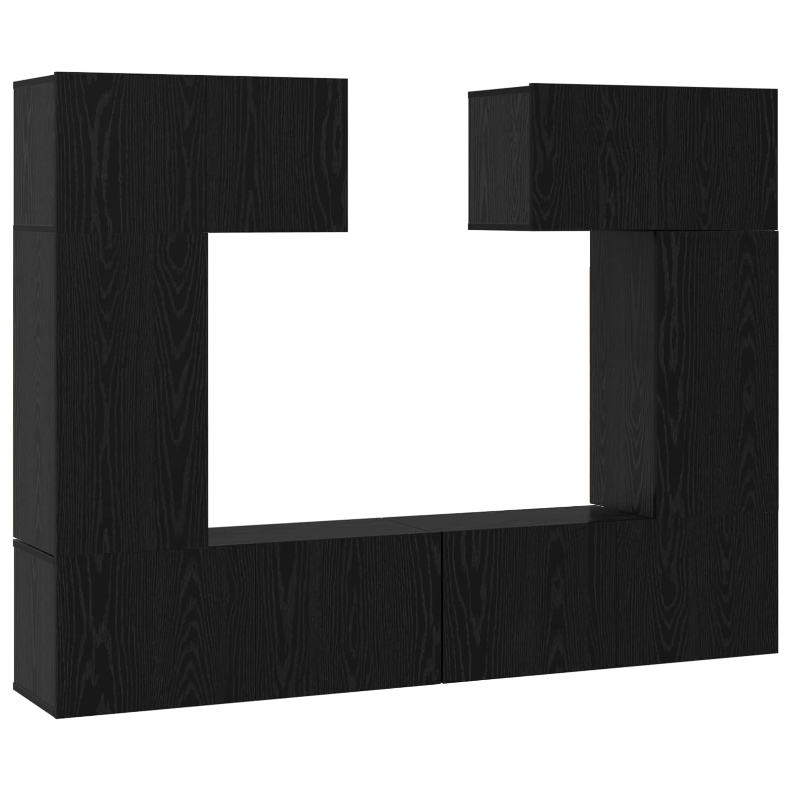 Ensemble meuble TV 6 pcs Chêne noir Bois d'ingénierie - XIOS