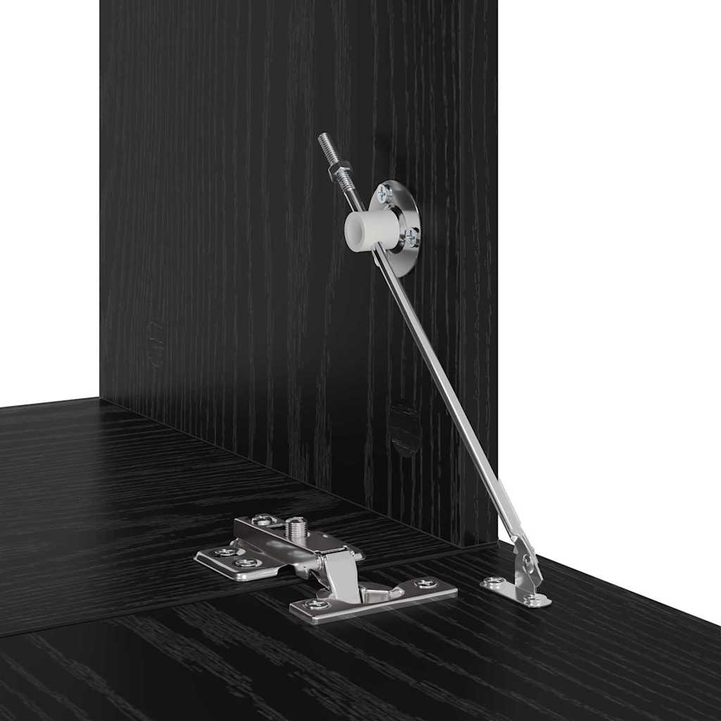 Ensemble meuble TV 6 pc Chêne noir Bois d'ingénierie