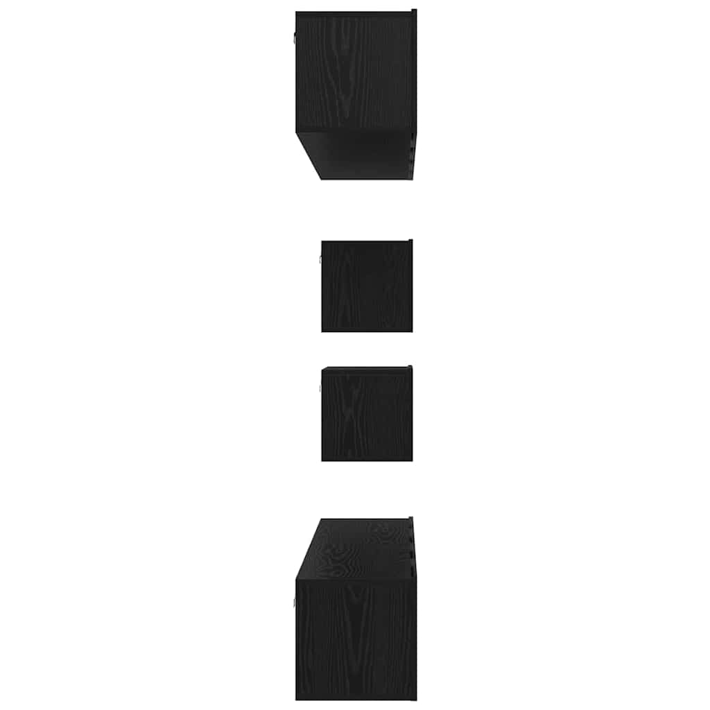 Ensemble meuble TV 6 pc Chêne noir Bois d'ingénierie