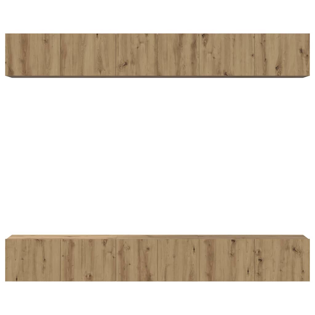 Ensemble meuble TV 6 pcs Chêne artisanal Bois d'ingénierie - XIOS