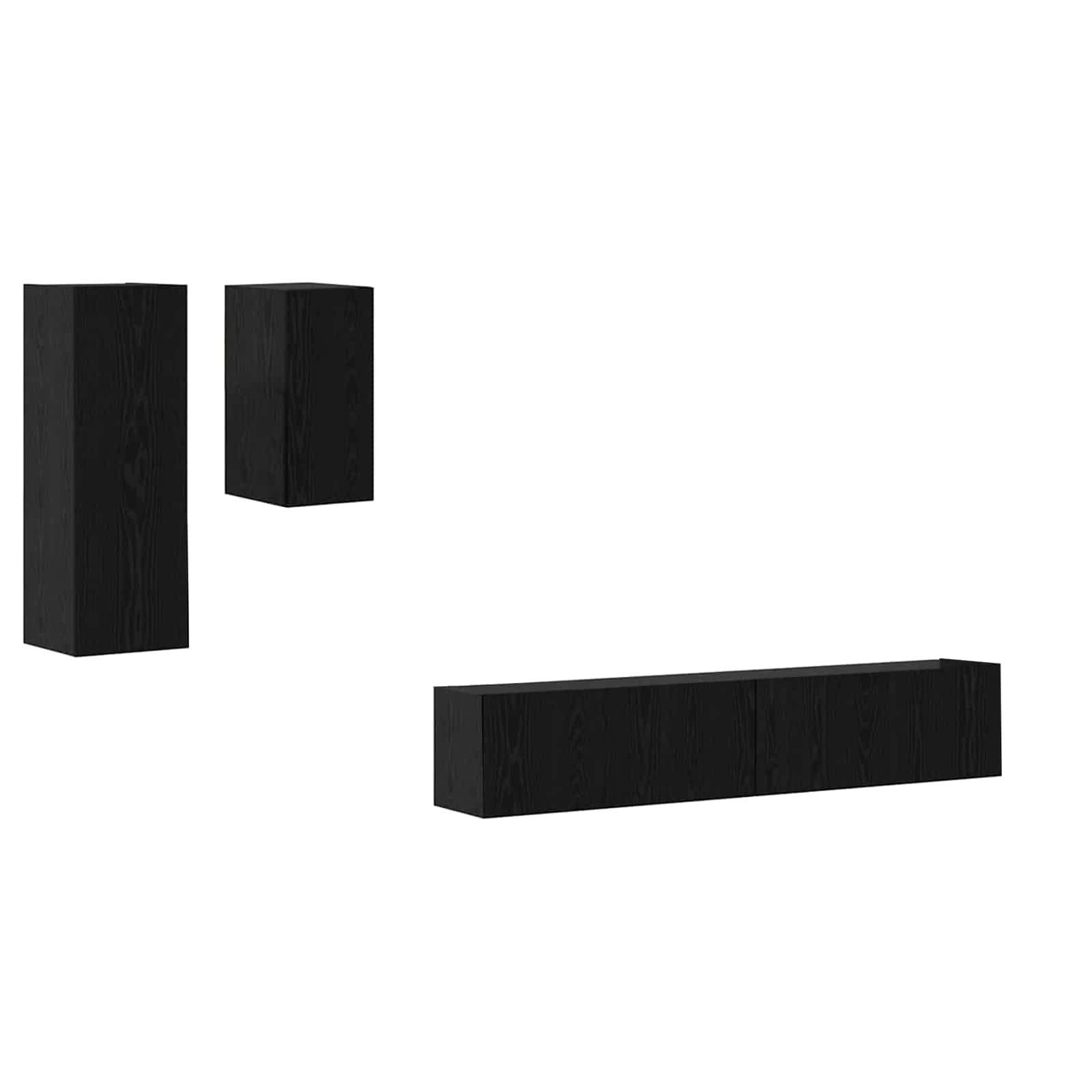 Meuble TV mural 3 pcs Chêne noir Bois d'ingénierie - XIOS