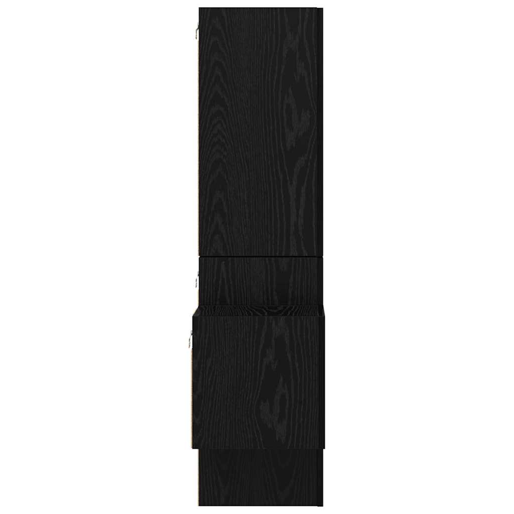 Ensemble meuble TV 5 pc Chêne noir Bois d'ingénierie