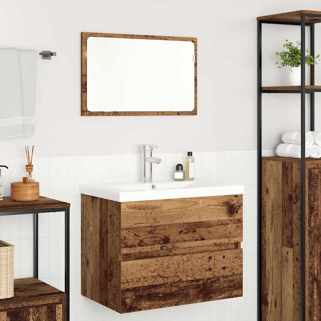 Ensemble de mobilier de salle de bain 3 pièces Bois Ancien