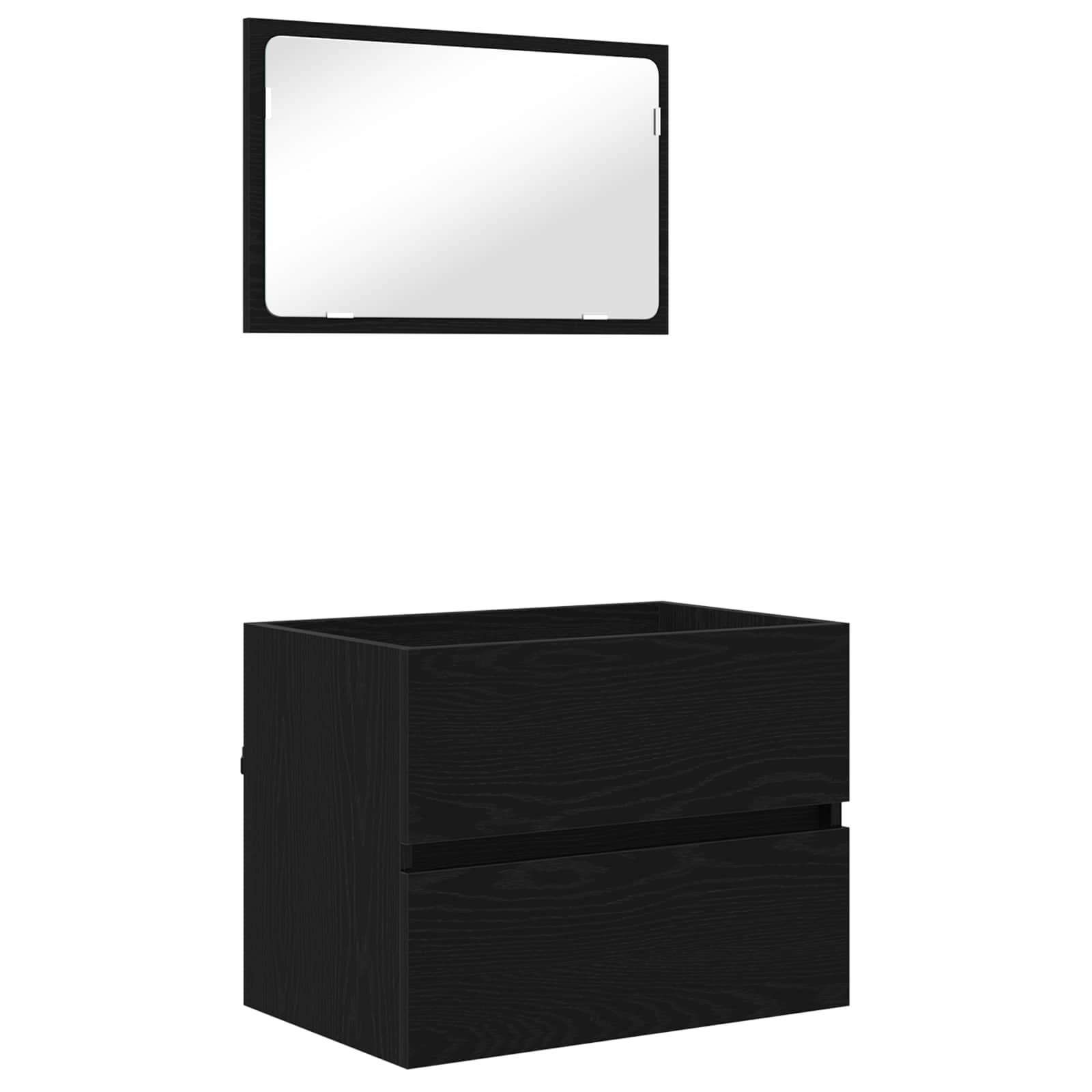Ensemble de mobilier de salle de bain 3 pièces Chêne noir