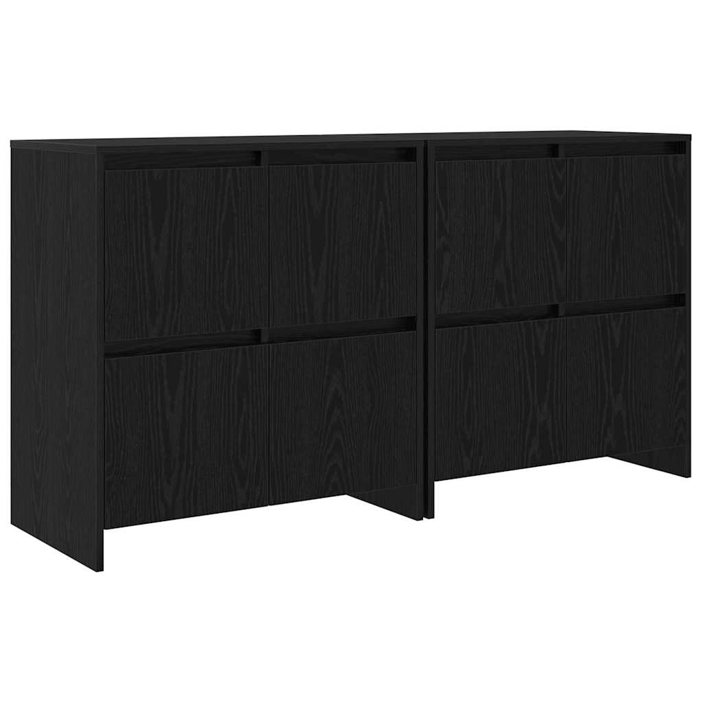 Buffets 2 pcs Chêne noir 70 x 41 x 75 cm Bois d'ingénierie - XIOS