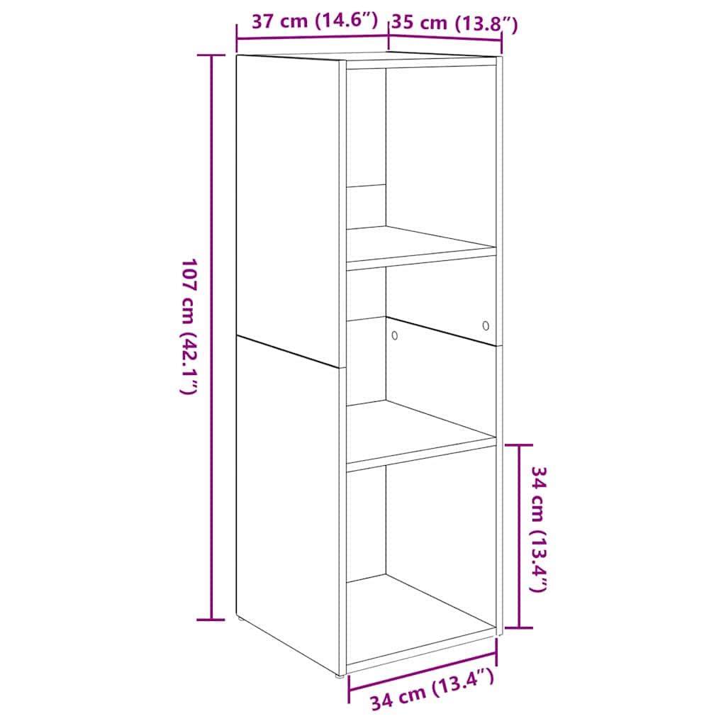 Ensemble meuble TV 4 pcs Chêne noir 37 x 35 x 107,5 cm - XIOS