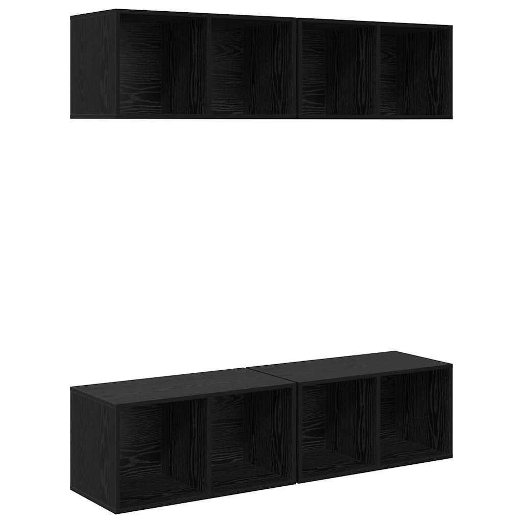 Ensemble meuble TV 4 pcs Chêne noir 37 x 37 x 72 cm - XIOS