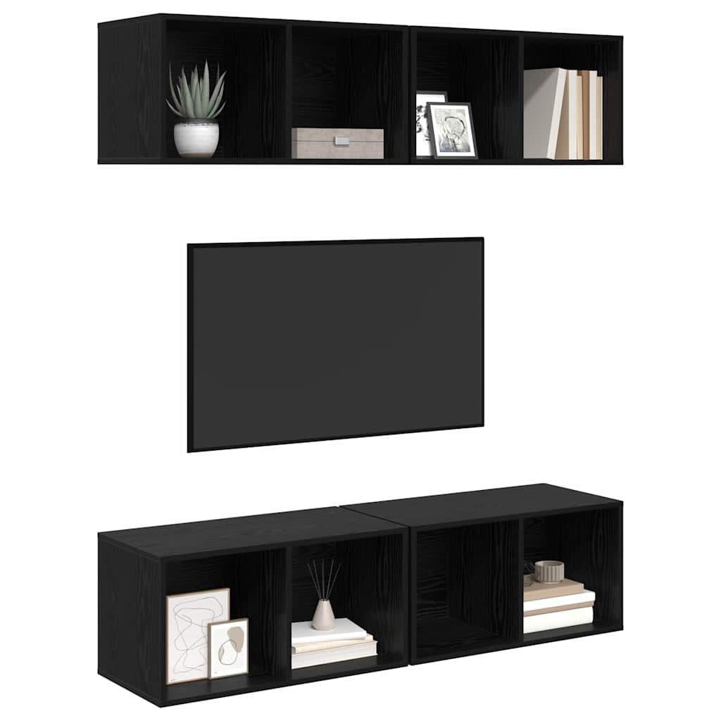 Ensemble meuble TV 4 pcs Chêne noir 37 x 37 x 72 cm - XIOS