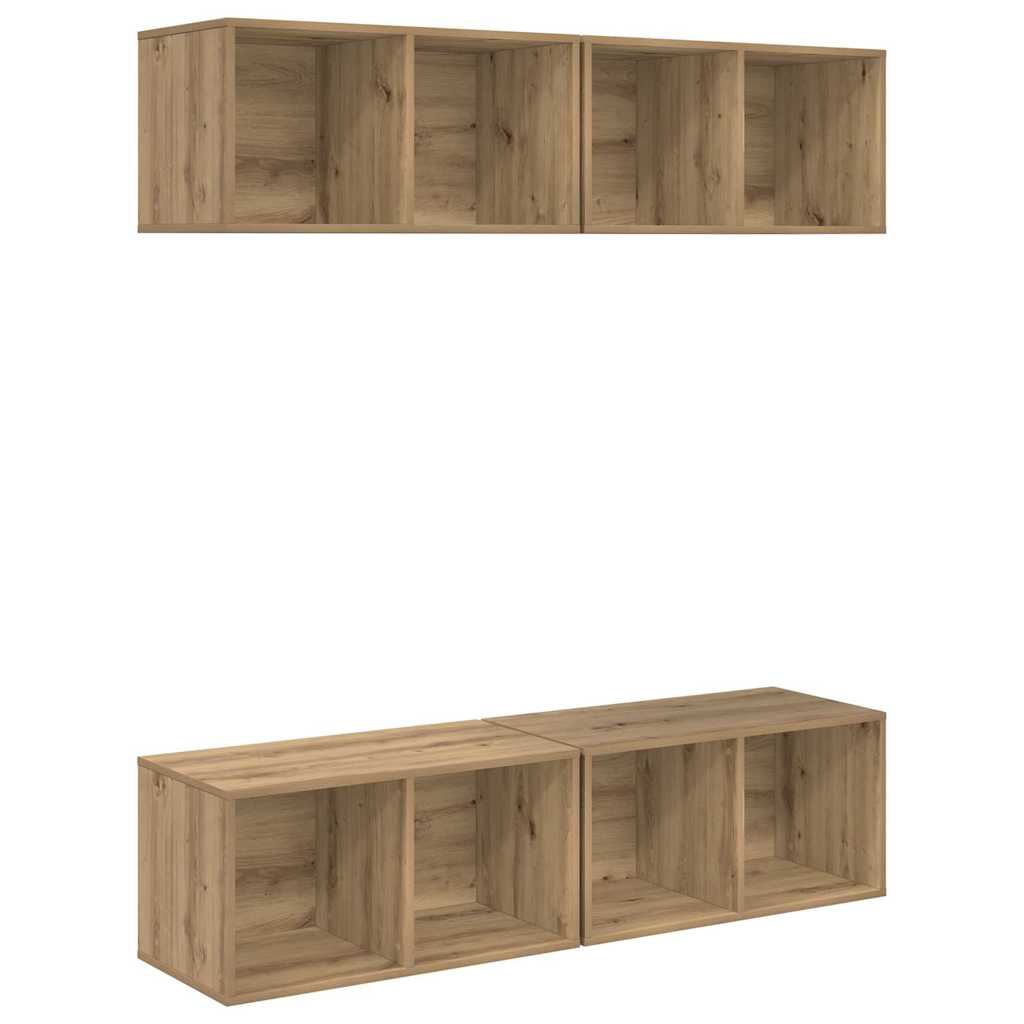 Ensemble meuble TV 4 pcs Chêne artisanal 37 x 37 x 72 cm - XIOS