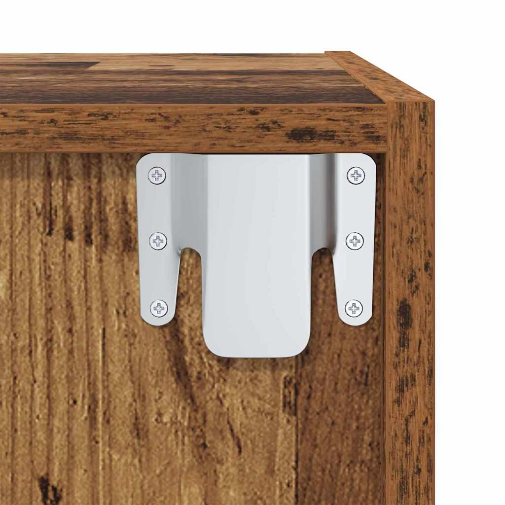 Ensemble meuble TV 4 pc Bois Ancien Bois d'ingénierie