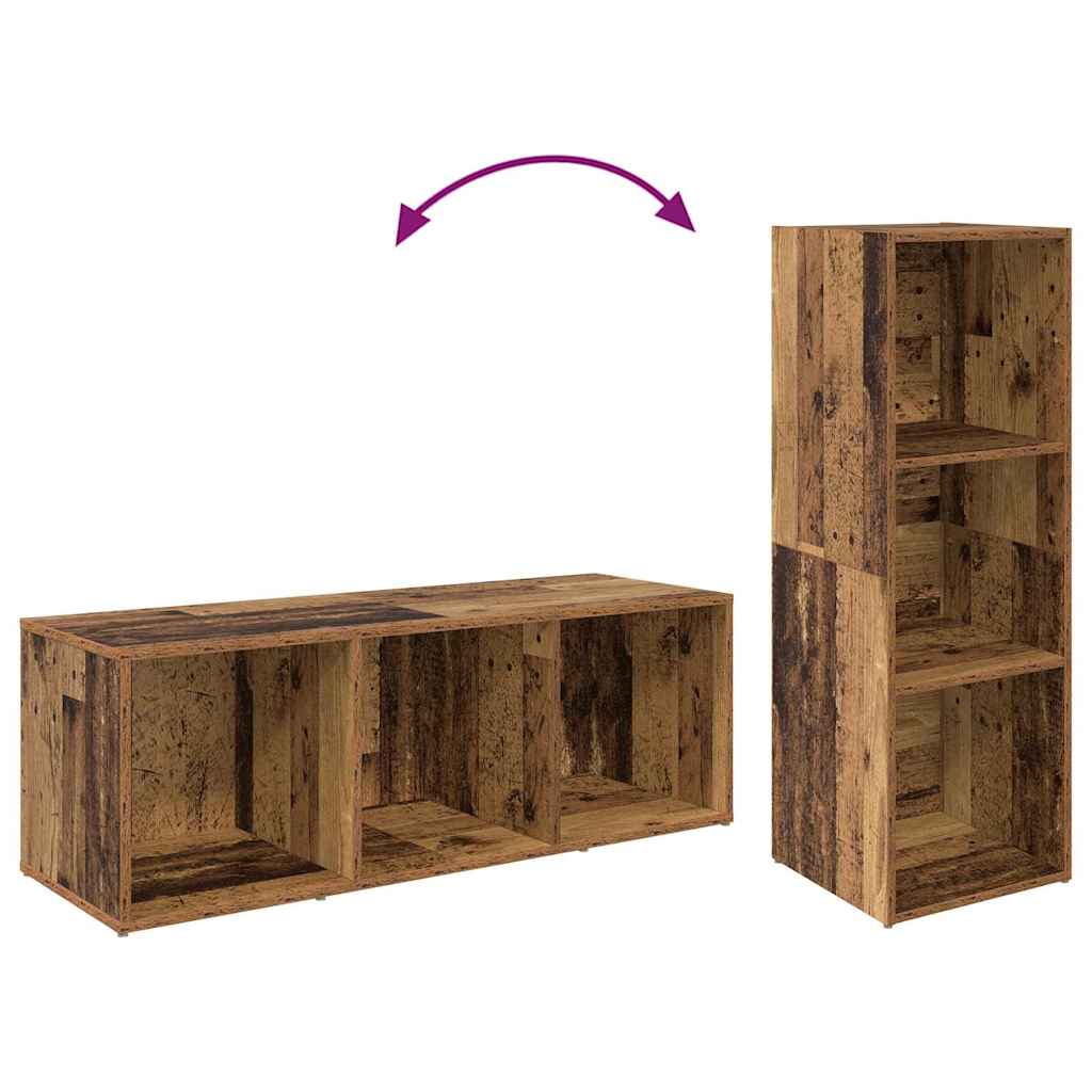 Ensemble meuble TV 2 pcs Bois Ancien 37 x 35 x 107cm - XIOS