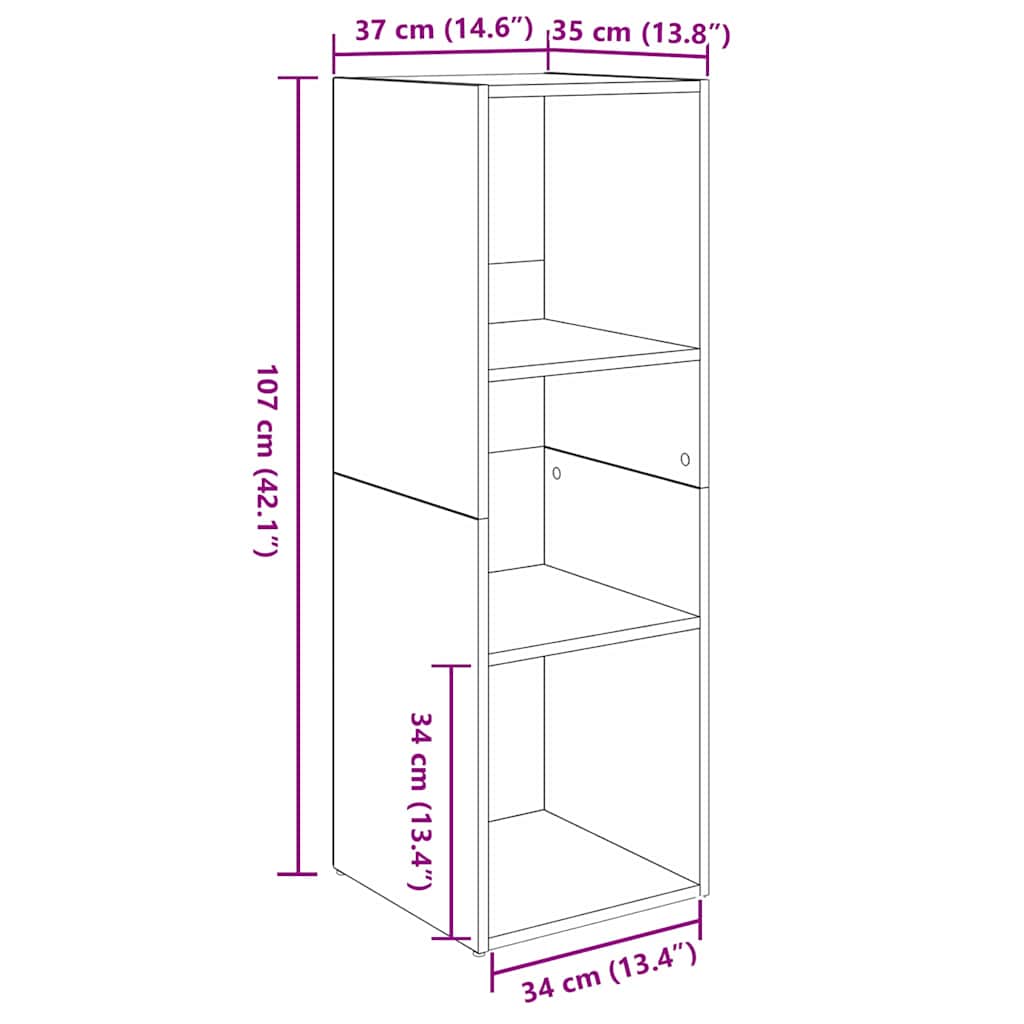 Ensemble meuble TV 2 pcs Bois Ancien 37 x 35 x 107cm - XIOS