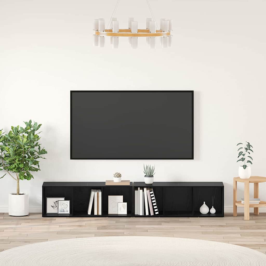 Ensemble meuble TV 2 pcs Chêne noir 37 x 35 x 107cm - XIOS