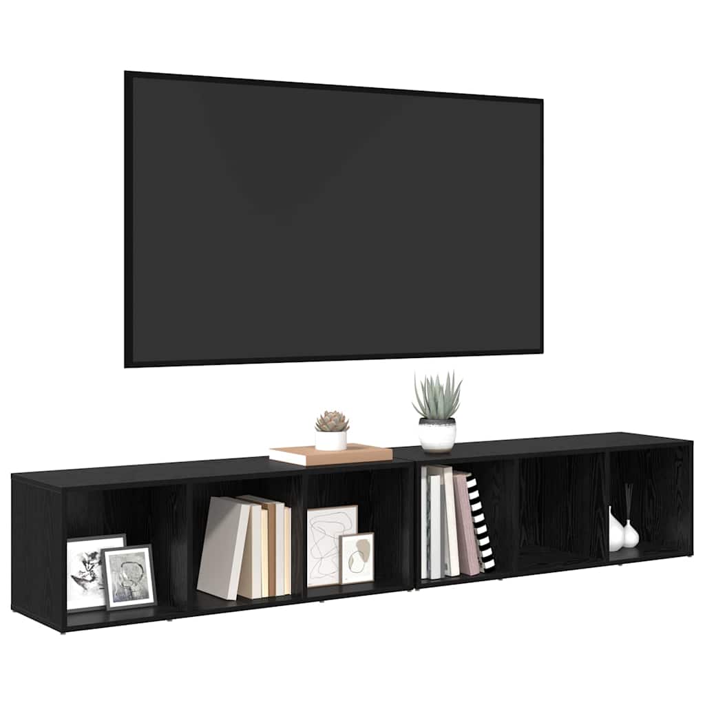 Ensemble meuble TV 2 pcs Chêne noir 37 x 35 x 107cm - XIOS