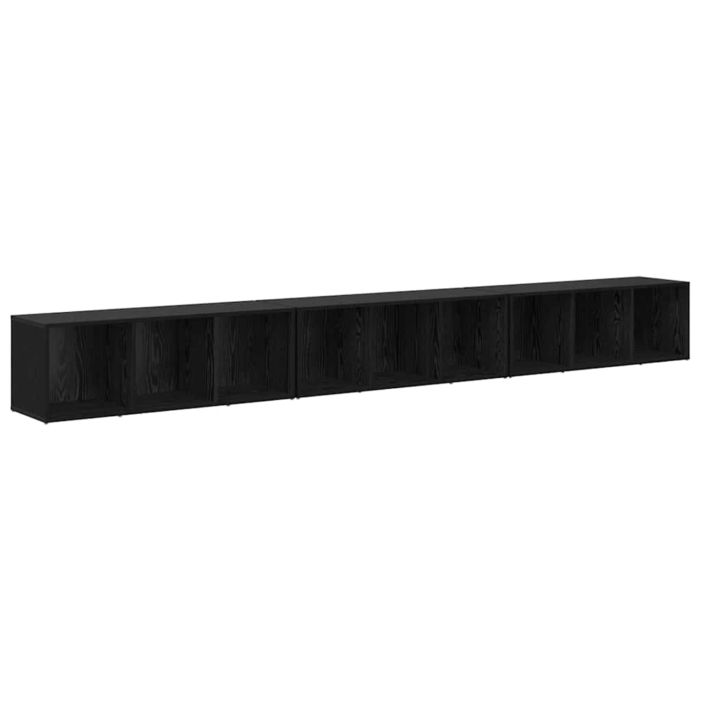 Meuble TV 3 pcs Chêne noir 37 x 35 x 107.5 cm Bois stratifié - XIOS