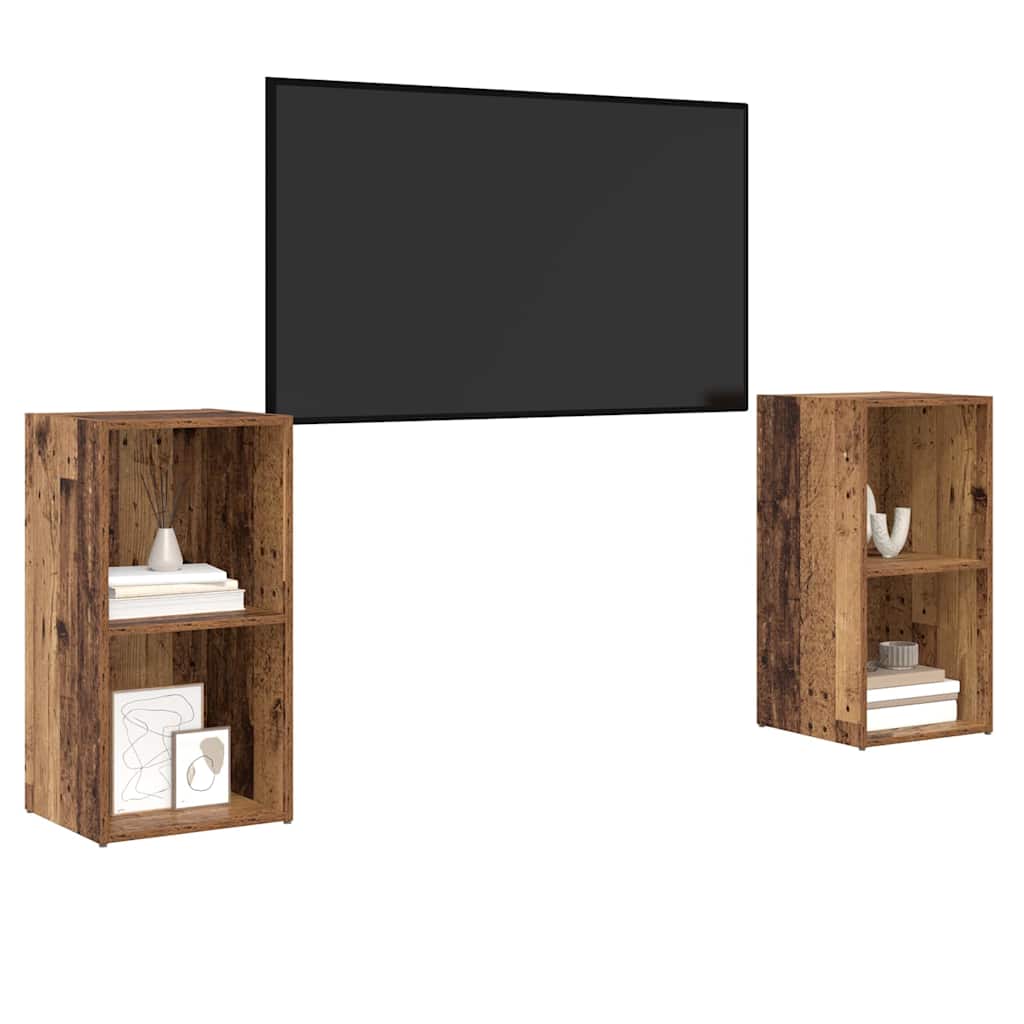 Ensemble meuble TV 2 pcs Bois ancien 72 x 35 x 36.5 cm - XIOS