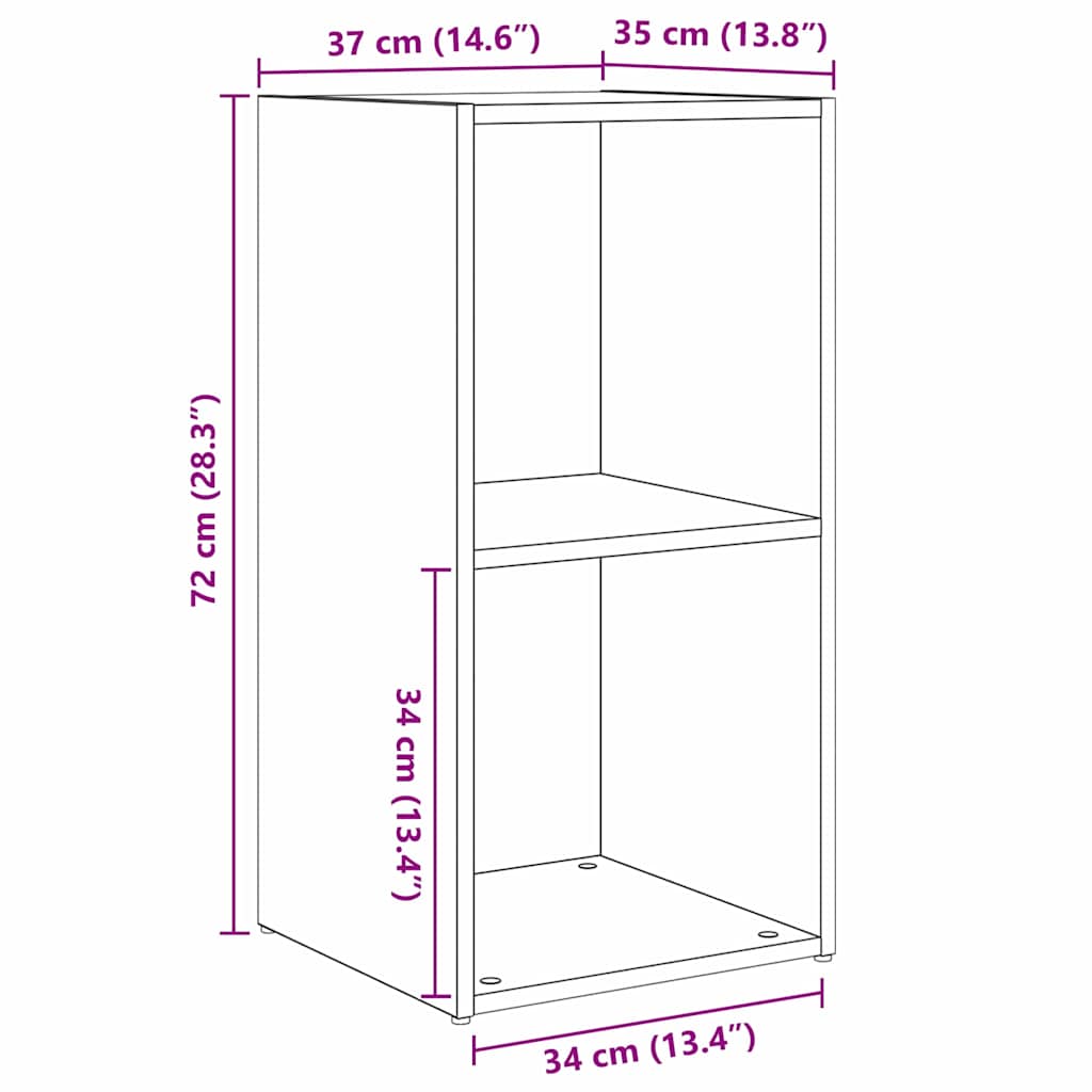 Ensemble meuble TV 2 pcs chêne artisanal 72 x 35 x 36.5 cm - XIOS