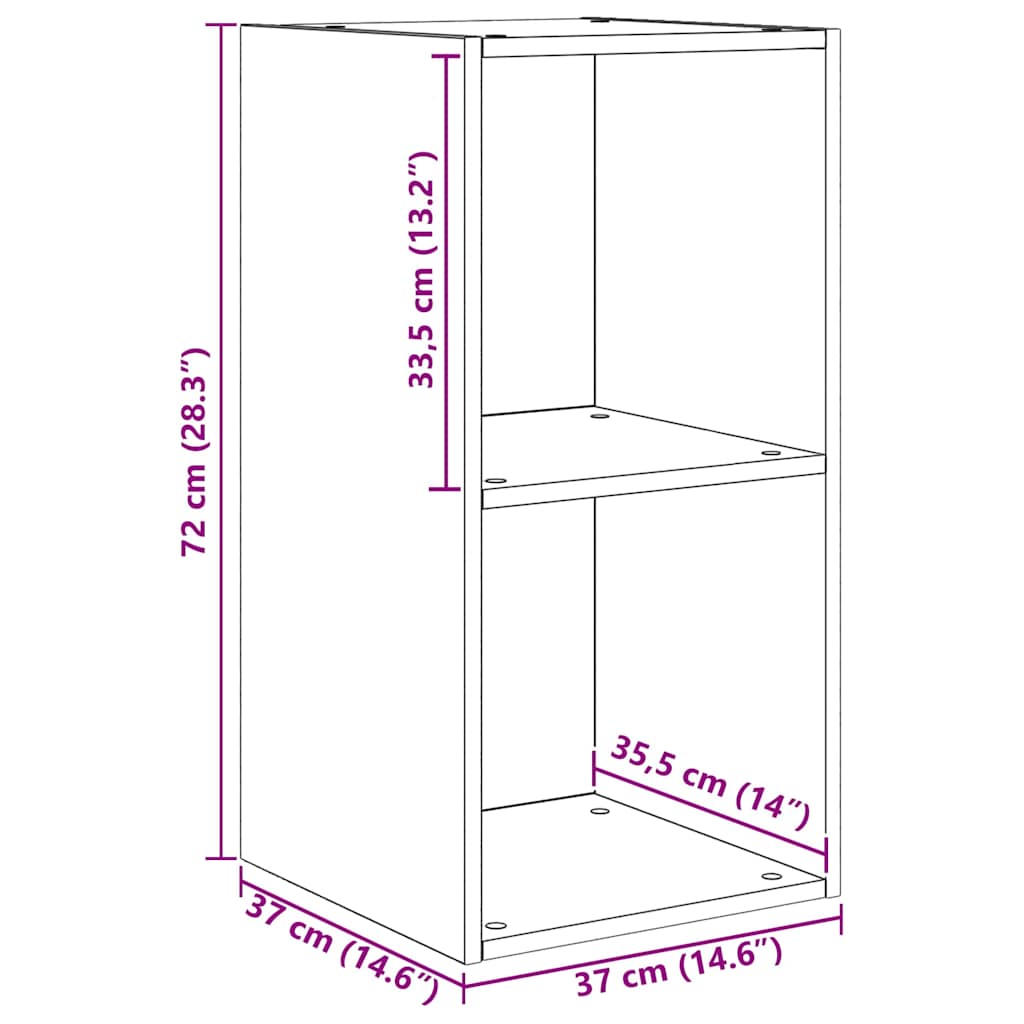 Meuble TV mural 4 pcs Chêne artisan 37 x 37 x 72 cm - XIOS