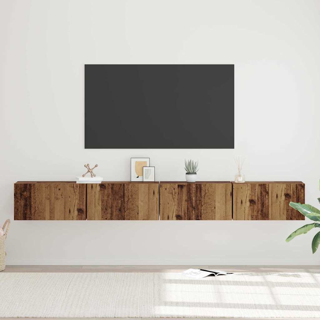 Ensemble meuble TV 4 pcs Bois Ancien 60 x 30 x 30 cm - XIOS