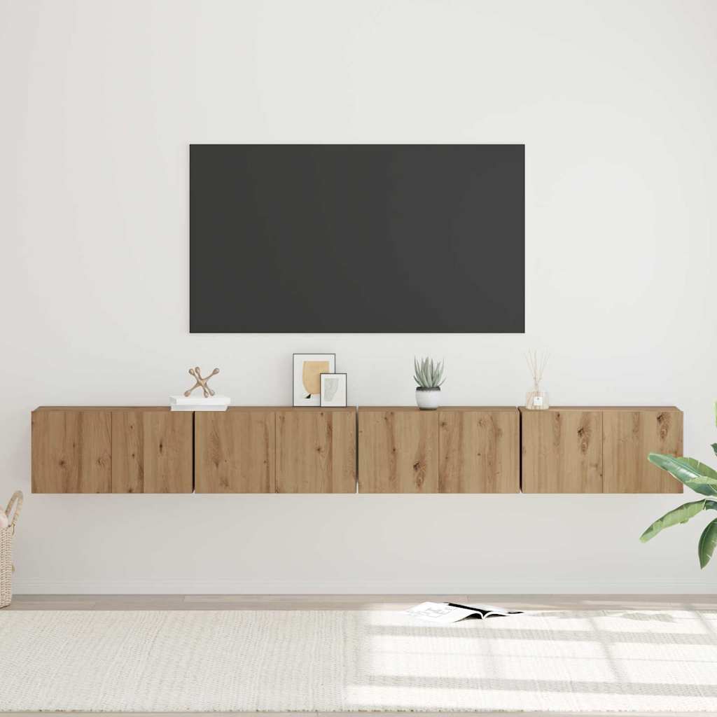 Ensemble meuble TV 4 pcs Chêne artisanal 60 x 30 x 30 cm - XIOS