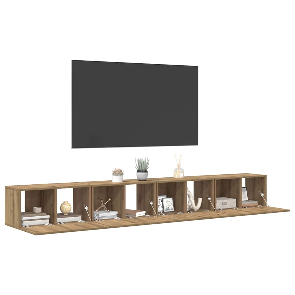 Ensemble meuble TV 4 pcs Chêne artisanal 60 x 30 x 30 cm - XIOS