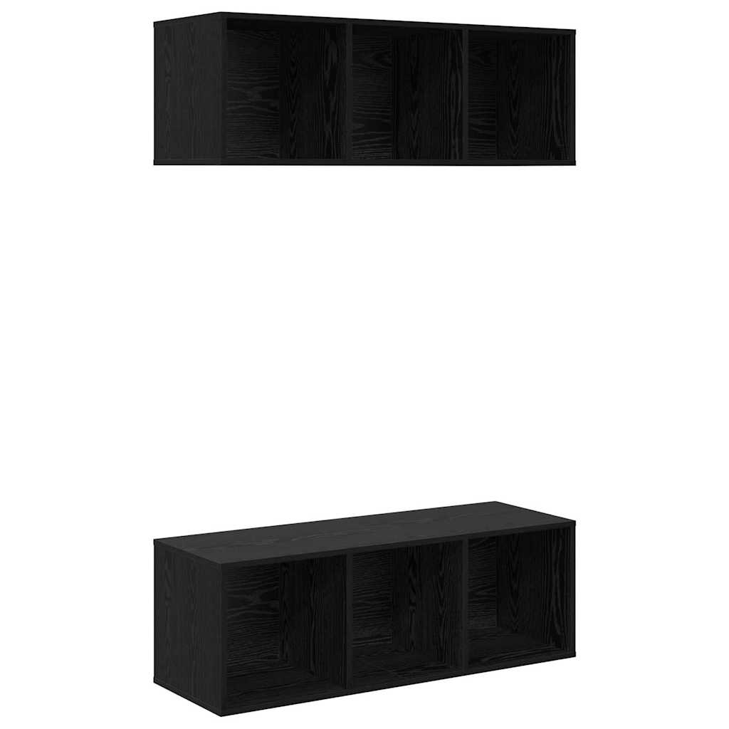 Meubles TV muraux 2 pcs Chêne noir 37 x 37 x 107 cm - XIOS