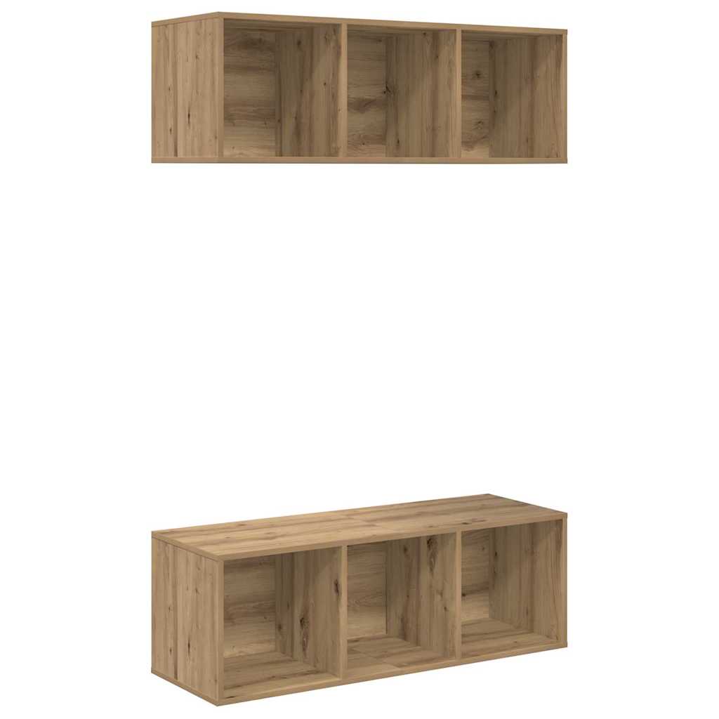 Meubles TV muraux 2 pcs chêne artisanal 37 x 37 x 107 cm - XIOS