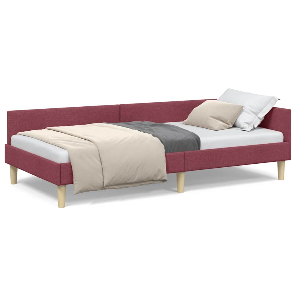 Cadre de lit d'angle Autre Rouge bordeaux 80 x 200 cm - XIOS