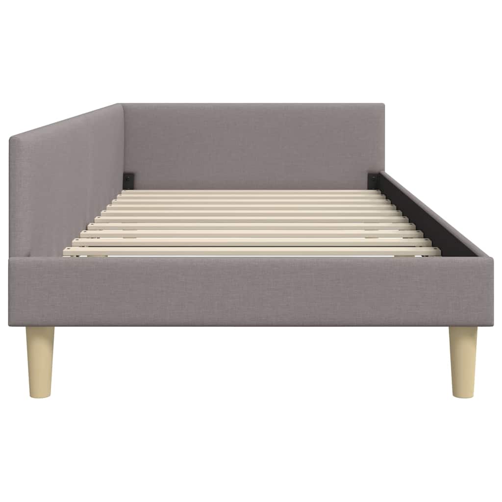 Cadre de lit d'angle Autre avec tête de lit Taupe 80 x 200 cm - XIOS