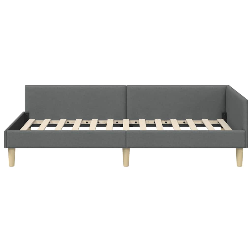 Cadre de lit d'angle Autre Gris foncé 90 x 190 cm - XIOS