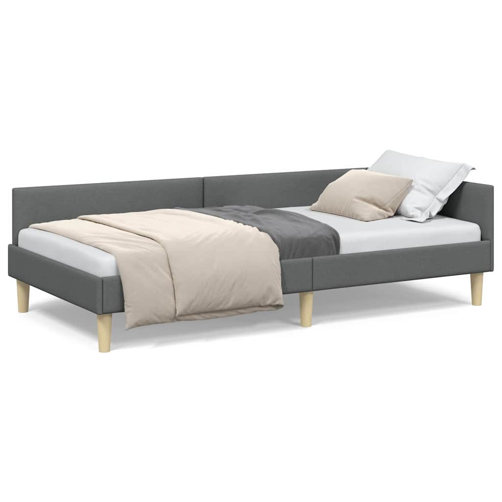 Cadre de lit d'angle Autre Gris foncé 90 x 190 cm - XIOS
