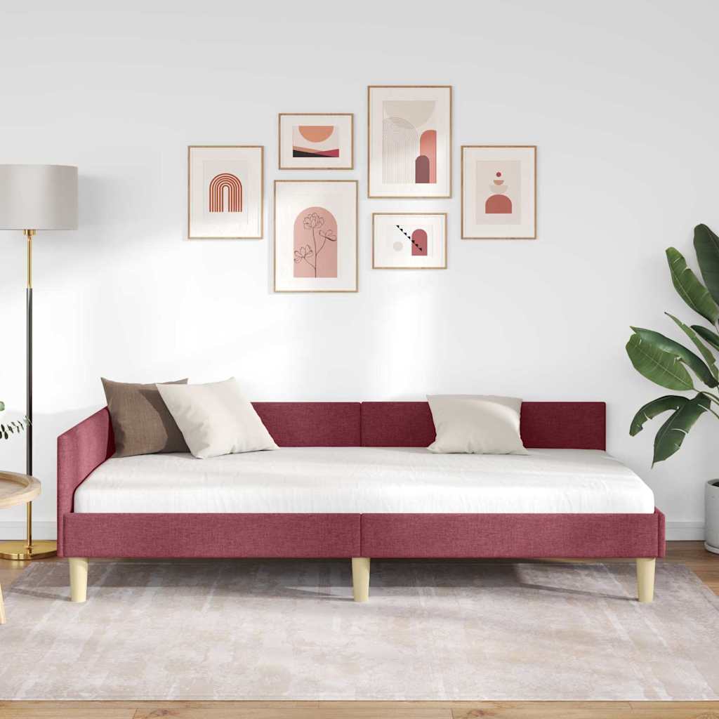 Cadre de lit d'angle Autre Rouge bordeaux 90 x 200 cm - XIOS