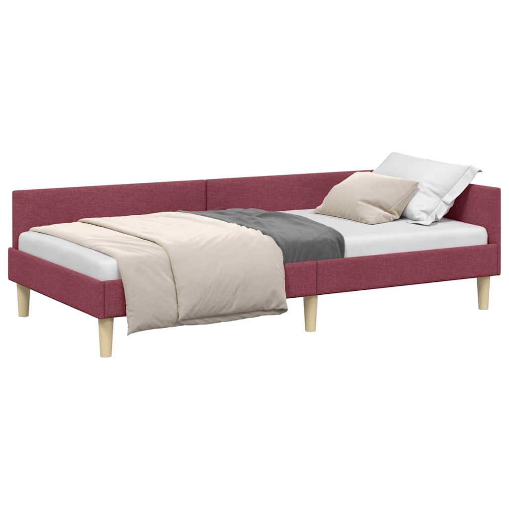 Cadre de lit d'angle Autre Rouge bordeaux 90 x 200 cm - XIOS