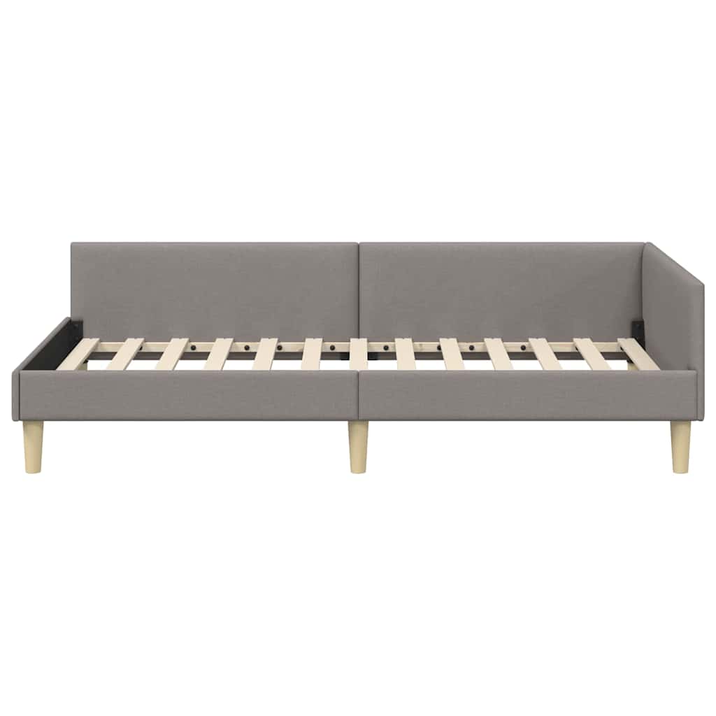Cadre de lit d'angle Autre avec tête de lit Taupe 100 x 200 cm - XIOS