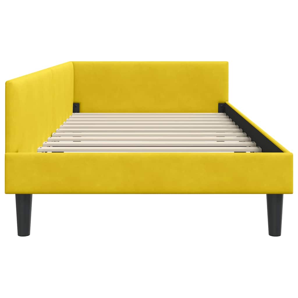 Cadre de lit d'angle avec tête de lit Jaune 80 x 200 cm - XIOS