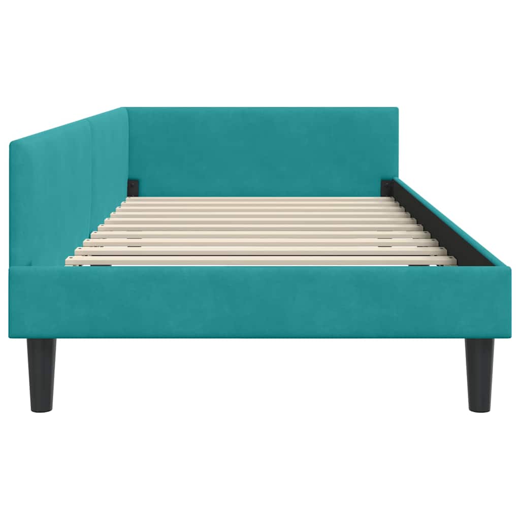 Cadre de lit d'angle avec tête de lit Turquoise 80 x 200 cm - XIOS