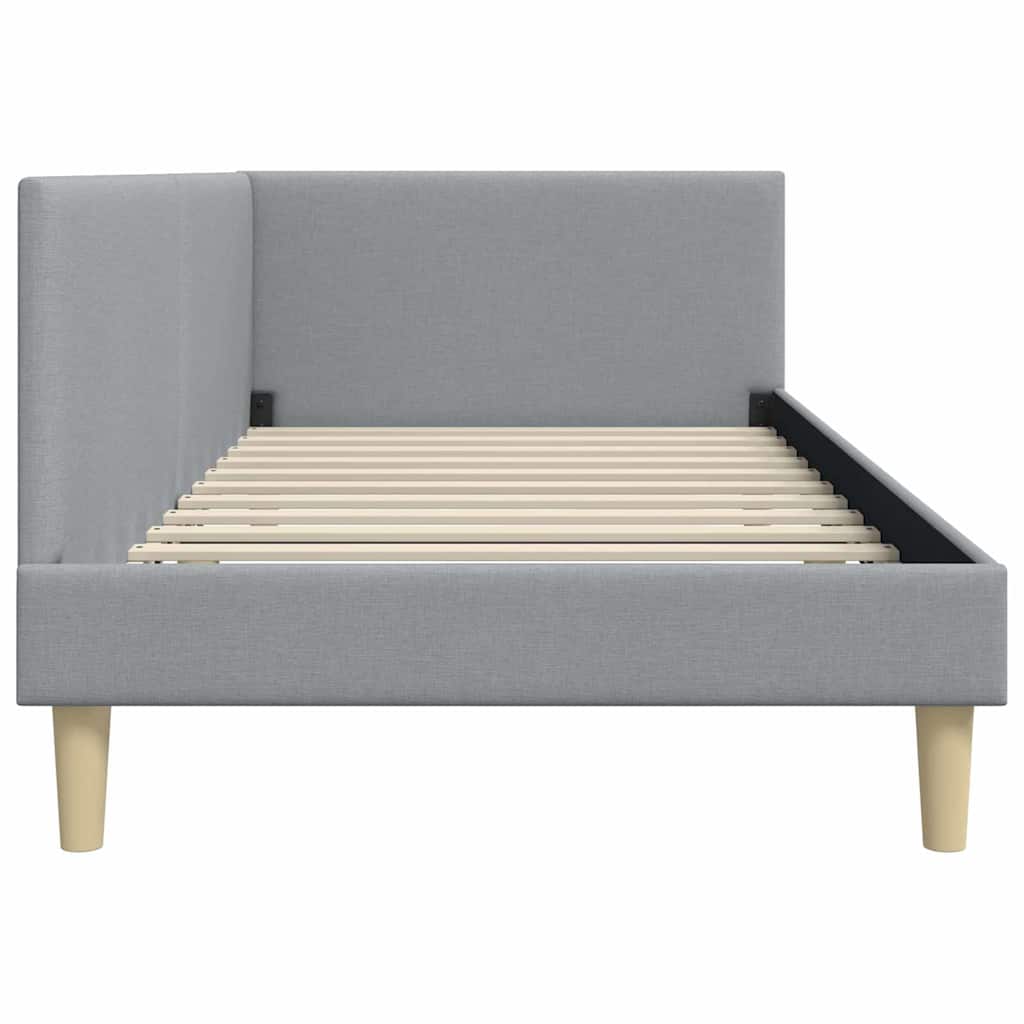 Cadre de lit d'angle Autre Gris clair 90 x 190 cm - XIOS