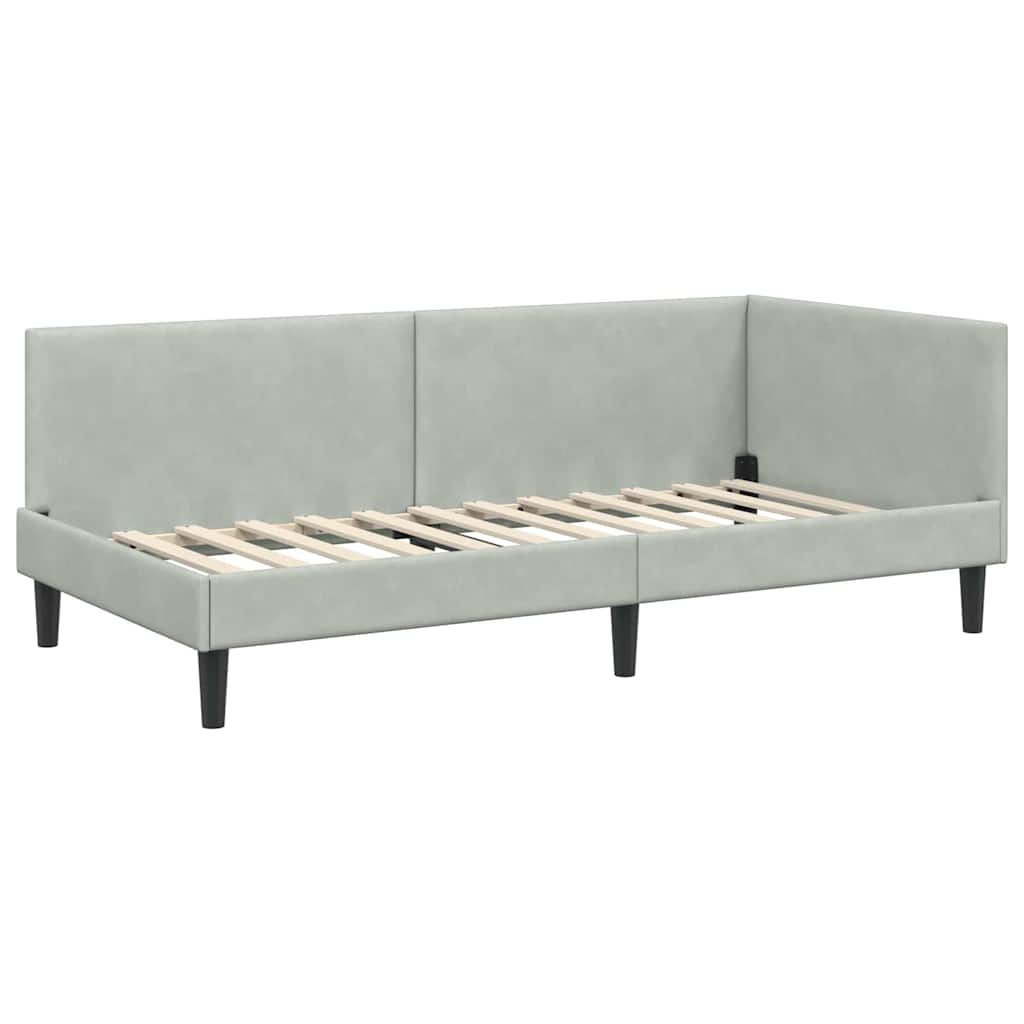 Cadre de lit d'angle Autre Gris clair 80 x 200 cm - XIOS