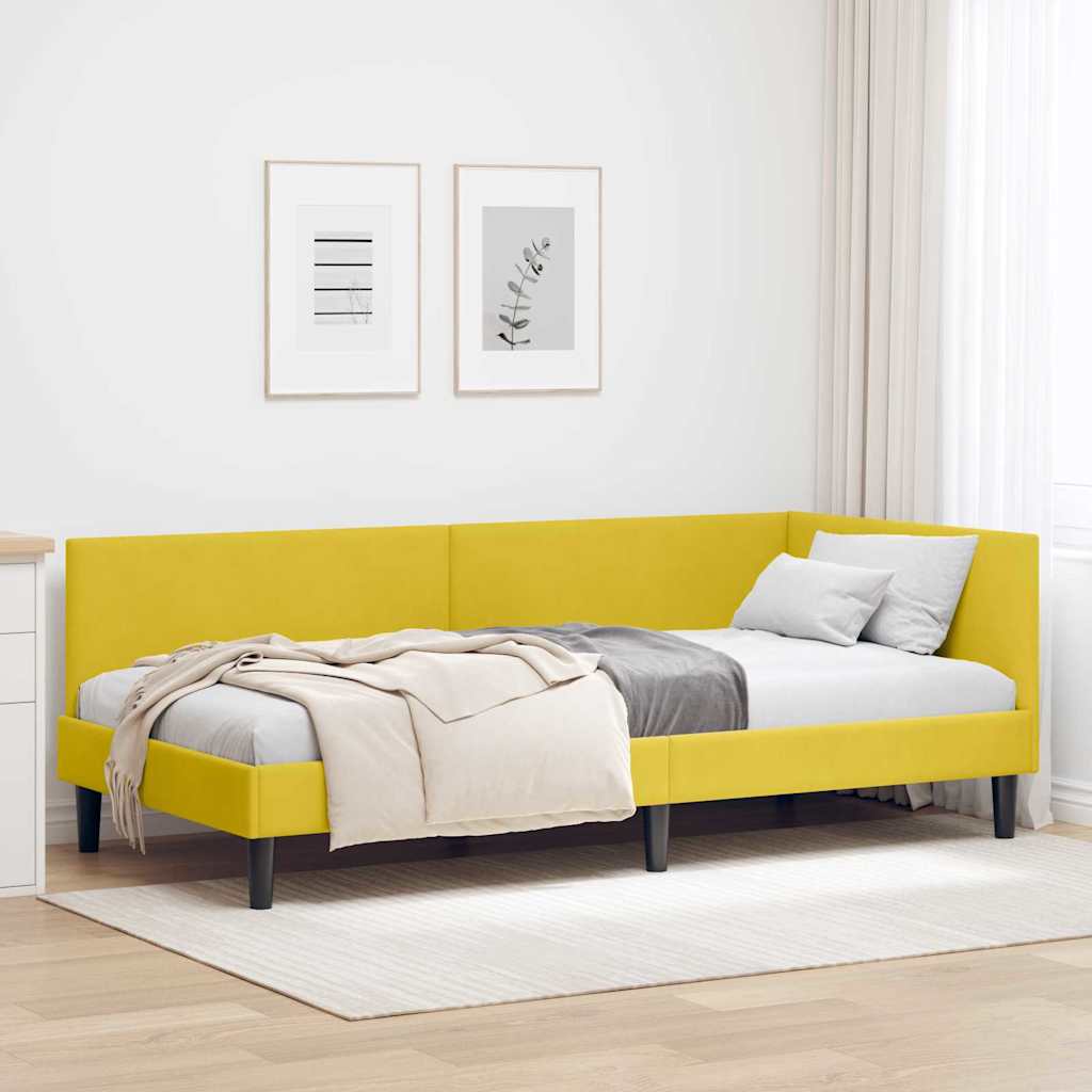 Cadre de lit d'angle Autre avec tête de lit Jaune 80 x 200 cm - XIOS