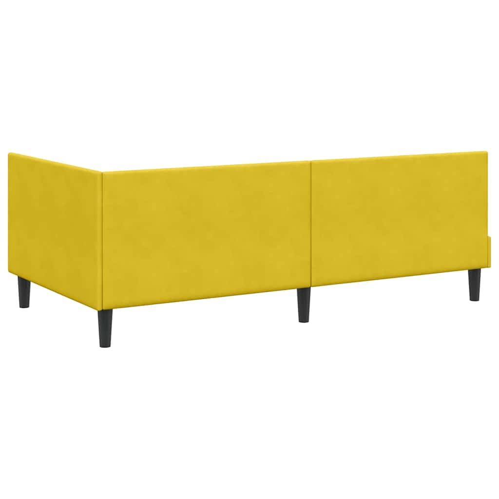 Cadre de lit d'angle Autre avec tête de lit Jaune 80 x 200 cm - XIOS