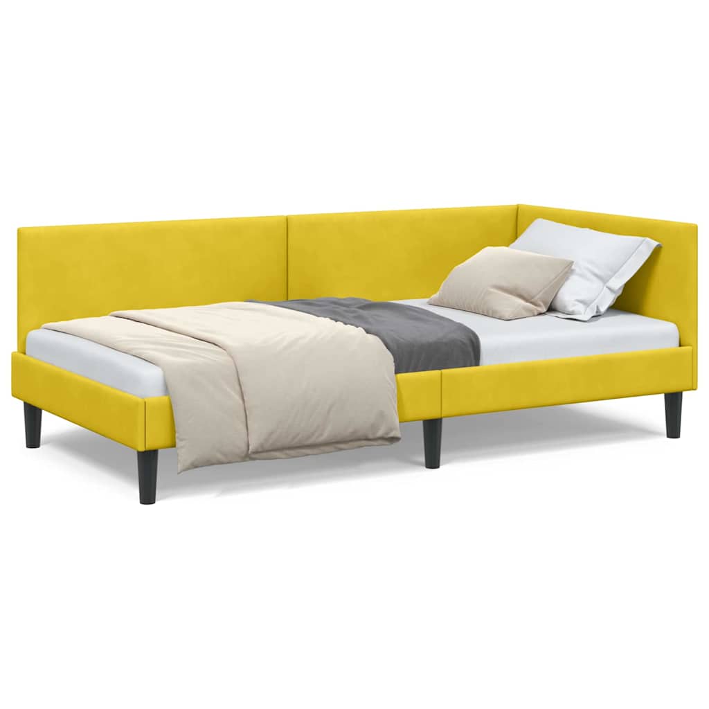 Cadre de lit d'angle Autre avec tête de lit Jaune 80 x 200 cm - XIOS