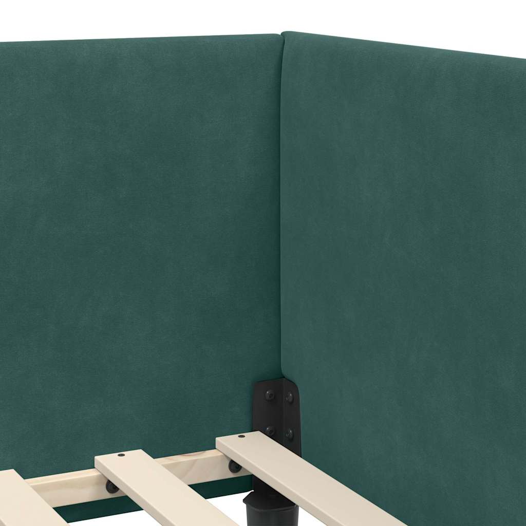 Cadre de lit d'angle Autre Vert foncé 90 x 190 cm - XIOS