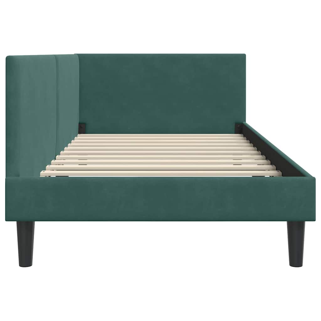 Cadre de lit d'angle Autre Vert foncé 90 x 190 cm - XIOS