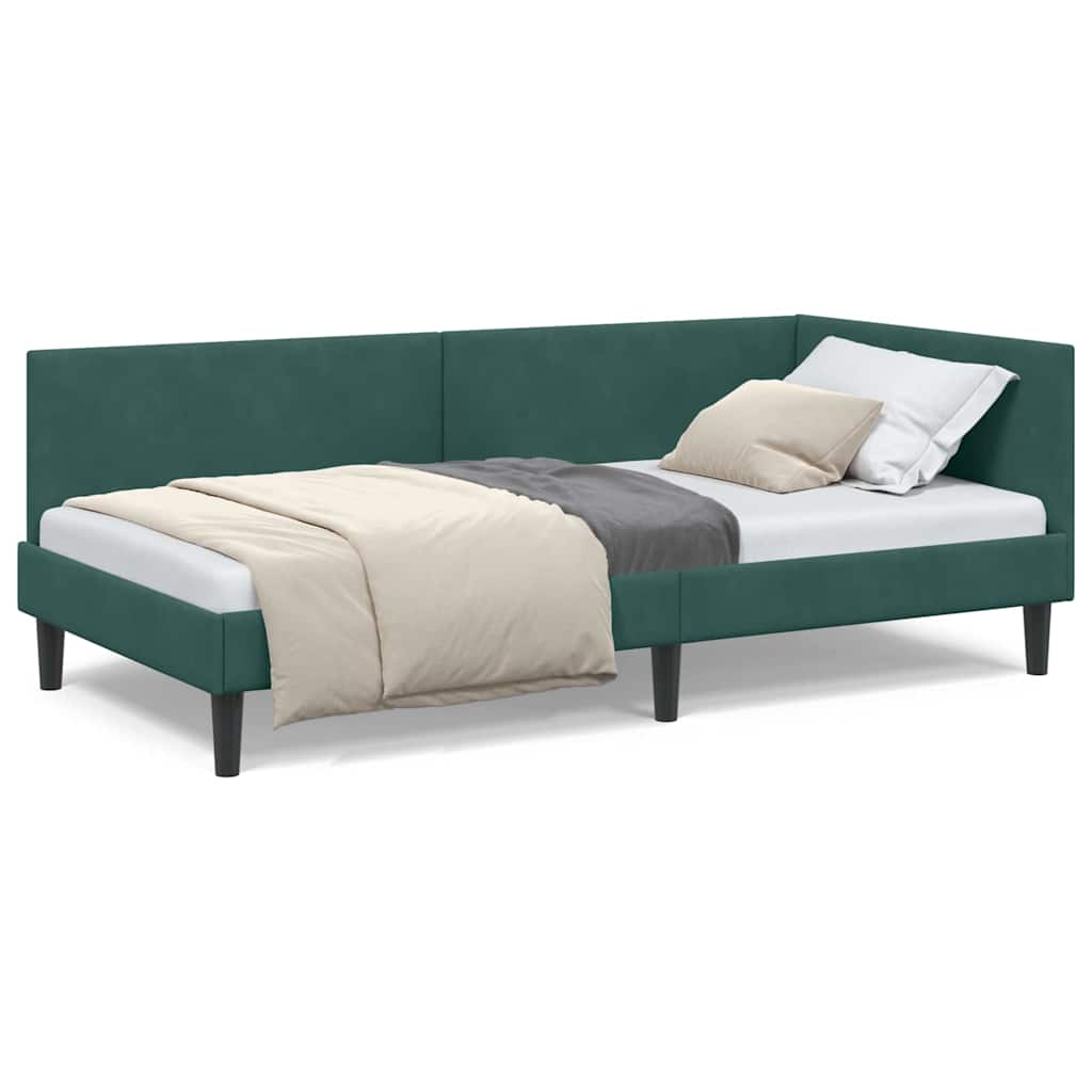 Cadre de lit d'angle Autre Vert foncé 90 x 190 cm - XIOS